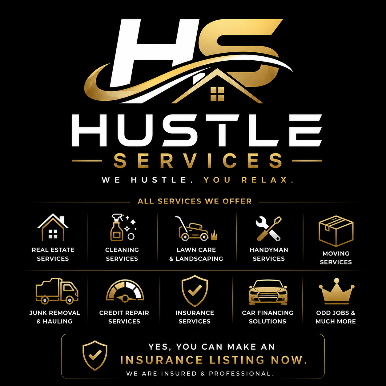 Hustle moving services logo